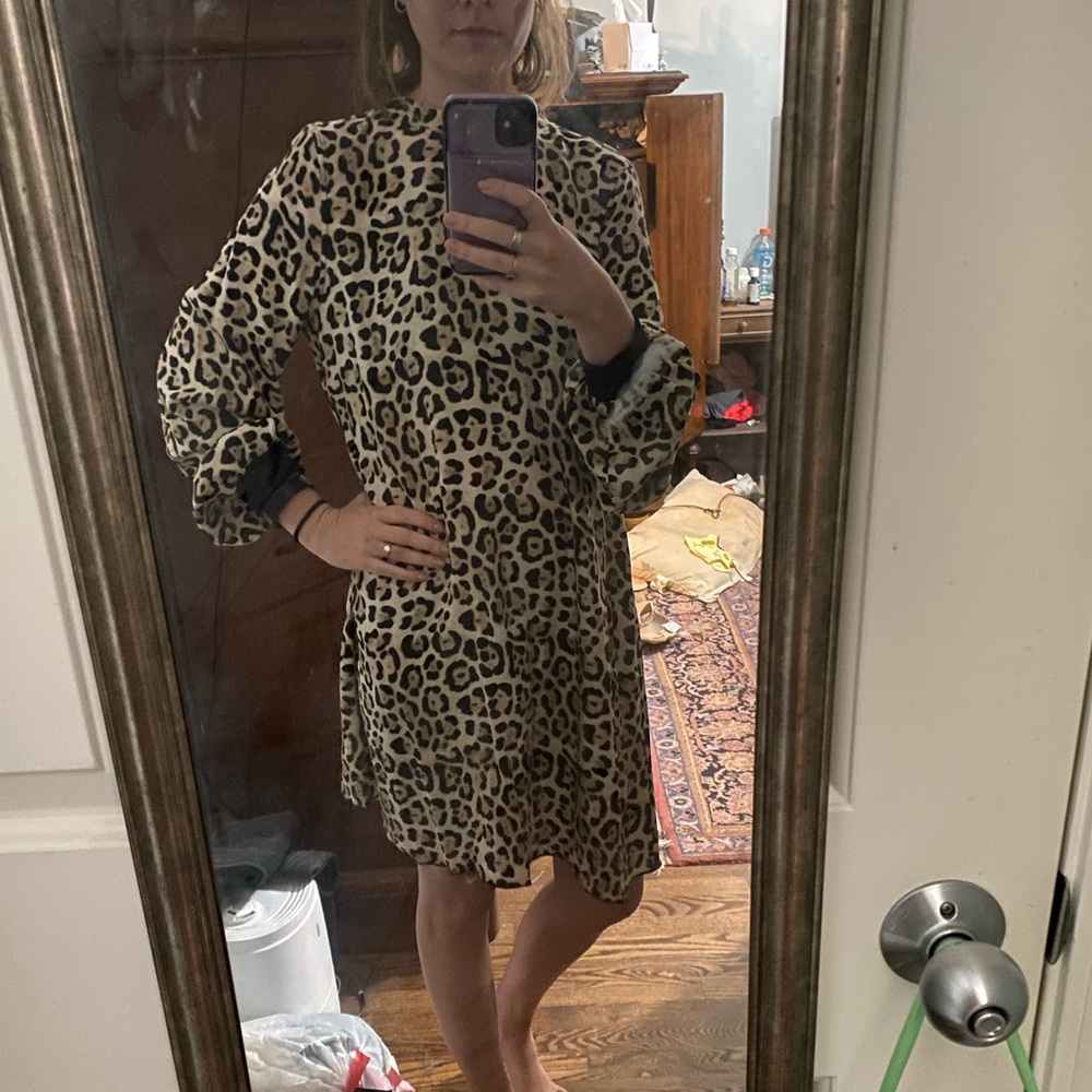 Silk Leopard Print ATM Dress size small